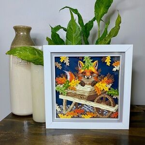 3D Fox Cart Shadowbox